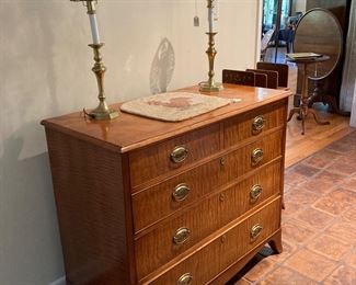 Early 20th century curly maple chest.
