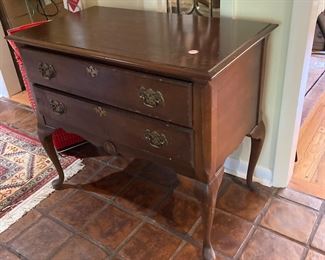 Contemporary Low Boy, mahogany.