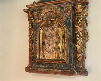 Antique Italian Gilt Cabinet/ Tabernacle.