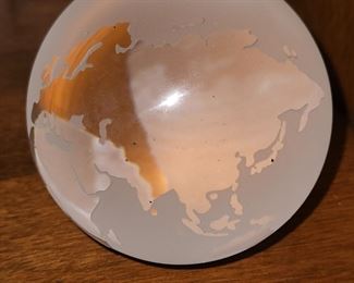 World Earth Frosted Globe Paperweight!
