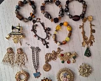 Lot of Bracelets and Brooches