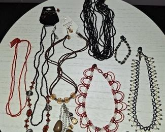 (6) Beaded Necklaces and (2) Braclets