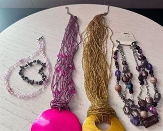 (3) Beaded Necklaces (1) Bracelet