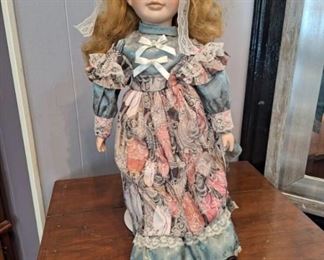 Green Eye Strawberry Blonde Doll