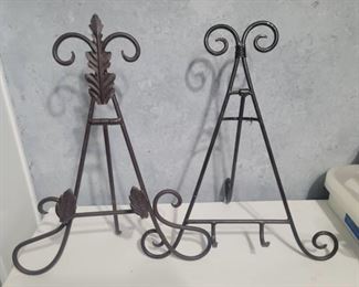 (2) Metal Portrait Stands