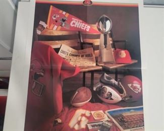 22 in x 17.5 in LEE Chiefs Poster - Not Framed -Small Rip Repaired Bottom Right Corner