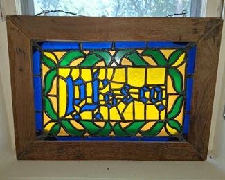 Stained Glass Barn Wood Frame