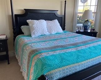 Restoration Hardware British Cane Panel King bed mattress boxspring