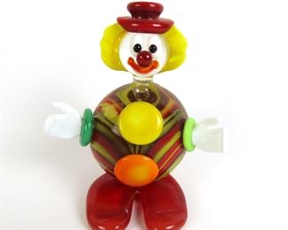 Vintage "Murano Style" Art Glass Clown Figure
