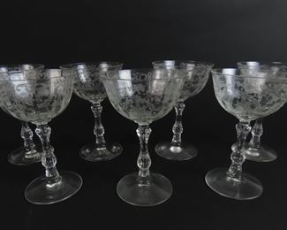 Lot of 7 "Navarre" by Fostoria Champagne/Tall Sherbet