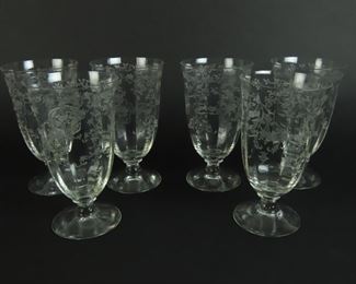 Lot of 6 Beautiful "Navarre" Iced Tea Glasses by Fostoria