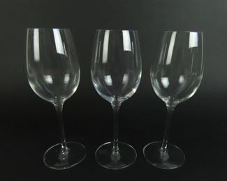 Lot of 3 Luigi Bormiola Wine Glasses

