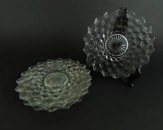 Lot of 4 "American Clear" Salad Plates by Fostoria