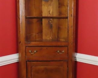 Antique Pine Corner Cabinet