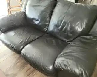 Leather loveseat