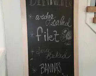 Large chalkboard sign