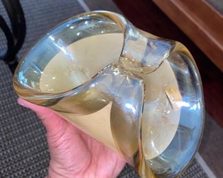 Murano glass blown bowl decorative art