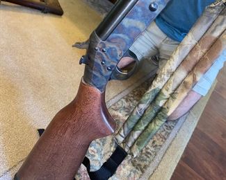 World War II Italian Coranco rifle (Italian version of the German Mauser),  and Pardner II shotgun