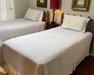 Young Hinkle, two twin beds. Great for when the grandkids come or four dorm or sorority life,   American made furniture, two dressers, two desks, two interchangeable hutch tops