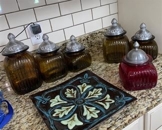 One, two, three pce canister sets