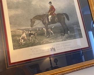 Horse and hound equine / engraved by BDW hacker