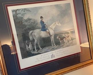 Horse and hound equine / engraved by BDW hacker