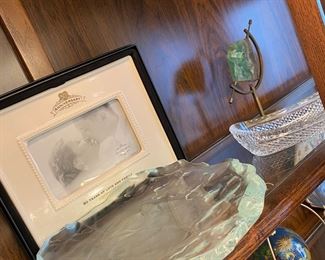 Icelandic Ice art glass platter/plate