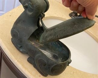 Asian iron lamb, trinket box, good for storing keys or putting in the bathroom or as a weapon for intruders