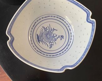 Chinese rice grain porcelain dishes, sold in smaller sets
