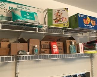 Tons of supplies: hand sanitizer, sanitizing wipes, new toys
