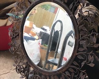 Medium size metal mirror