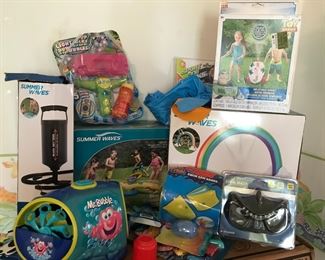 Outdoor water toys. 