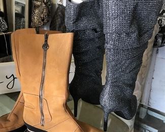 Timberland boots size 8.5
Stiletto  heel beaded boots size 10