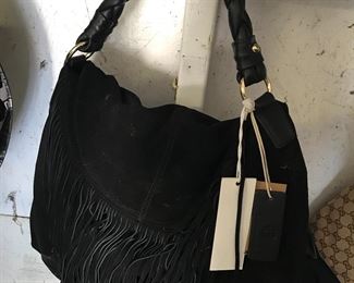 Designer purse suede leather 