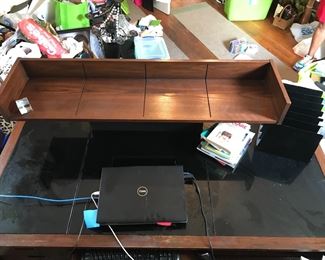 Surface are and raised tier for photo display.  