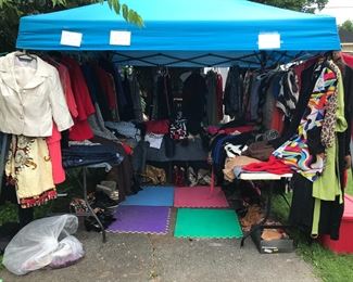 Full a bag for $5 in women’s clothing. 
Dresses $5 