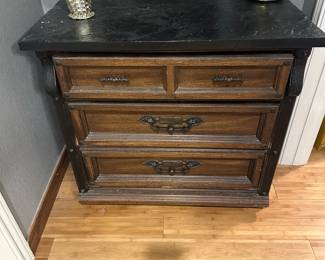 antique cabinet marble top 