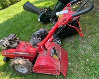 Chipper/shredder, lawn mowers, and rototillers