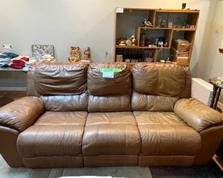 Leather couch and love seat