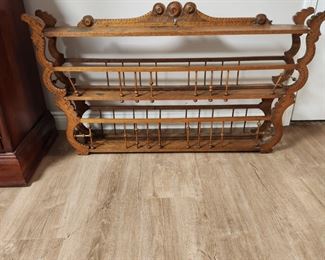 Antique Wall Shelf. 44" Wide  22" Tall.