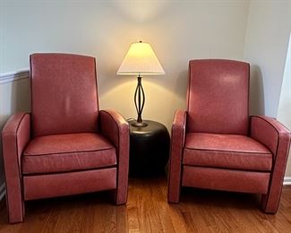 Pink Leather Recliners 