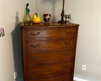 Antique 5 drawer upright dresser