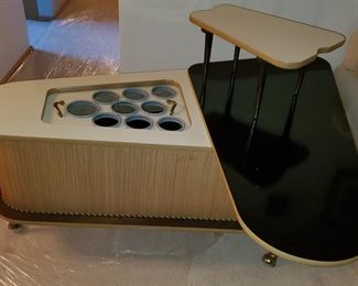 Mid Century Atomic Spaceage Coffee Table with Bar