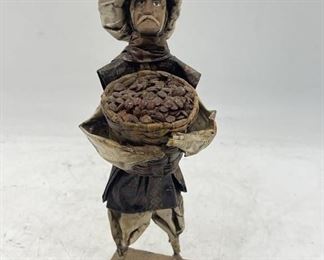 Vintage Paper Mache Villager