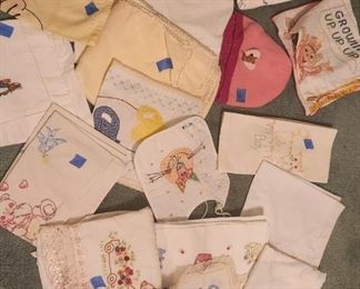 Vintage linens and pillow cases