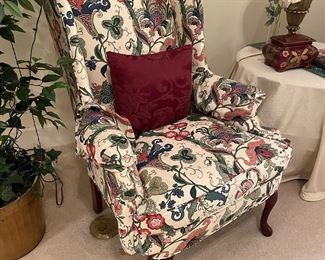 Close up of Wing Back Chair