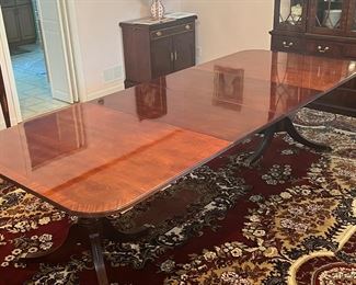 Thomasville dining table shown fully expanded 