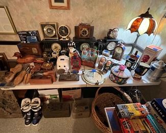 Mantle clocks, bar decor & more