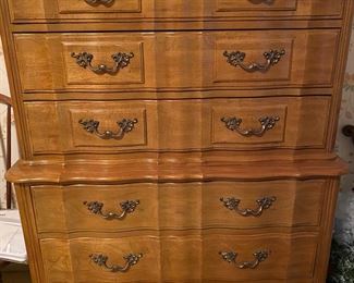 French provincial chest on chest