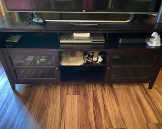 Media cabinet for large tv